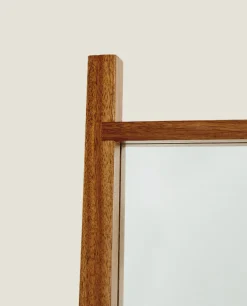 Wooden Full Length Mirror With Stand