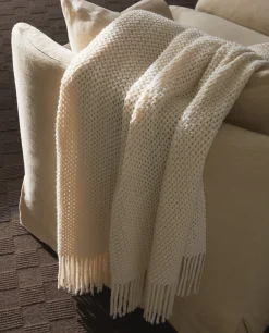 Woven Blanket With Fringing