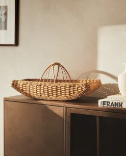 Woven Rattan Hamper