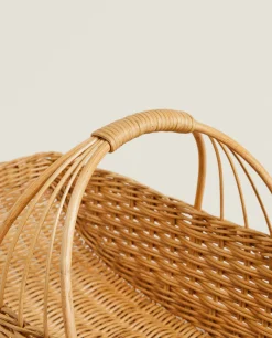 Woven Rattan Hamper