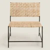 Woven Rattan Metal Chair
