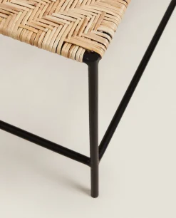 Woven Rattan Metal Chair